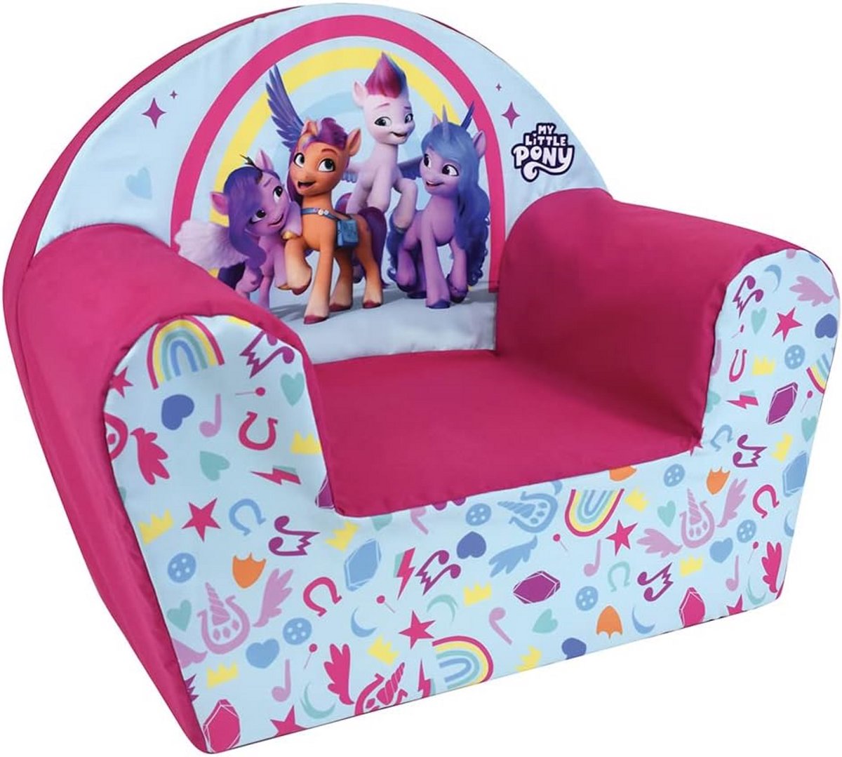 Fauteuil voor Kinderen met My Little Pony Thema - Lichtgewicht en Wasbare Zitting