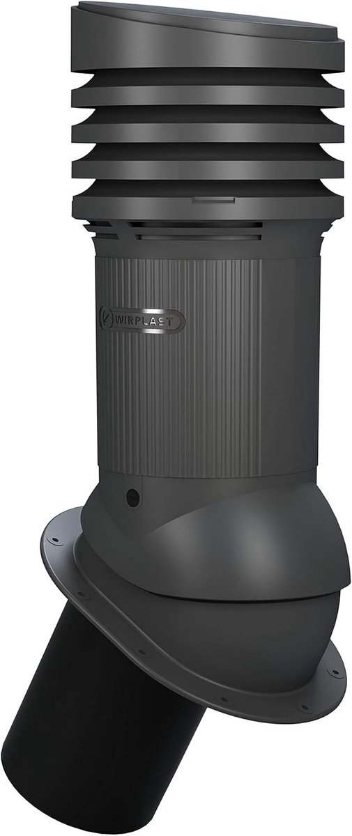 Dakventilator - Ventilatiepijp Dak - Ventilatie Daken - Ingebouwde Waterpas - 150 mm Diameter - Antraciet