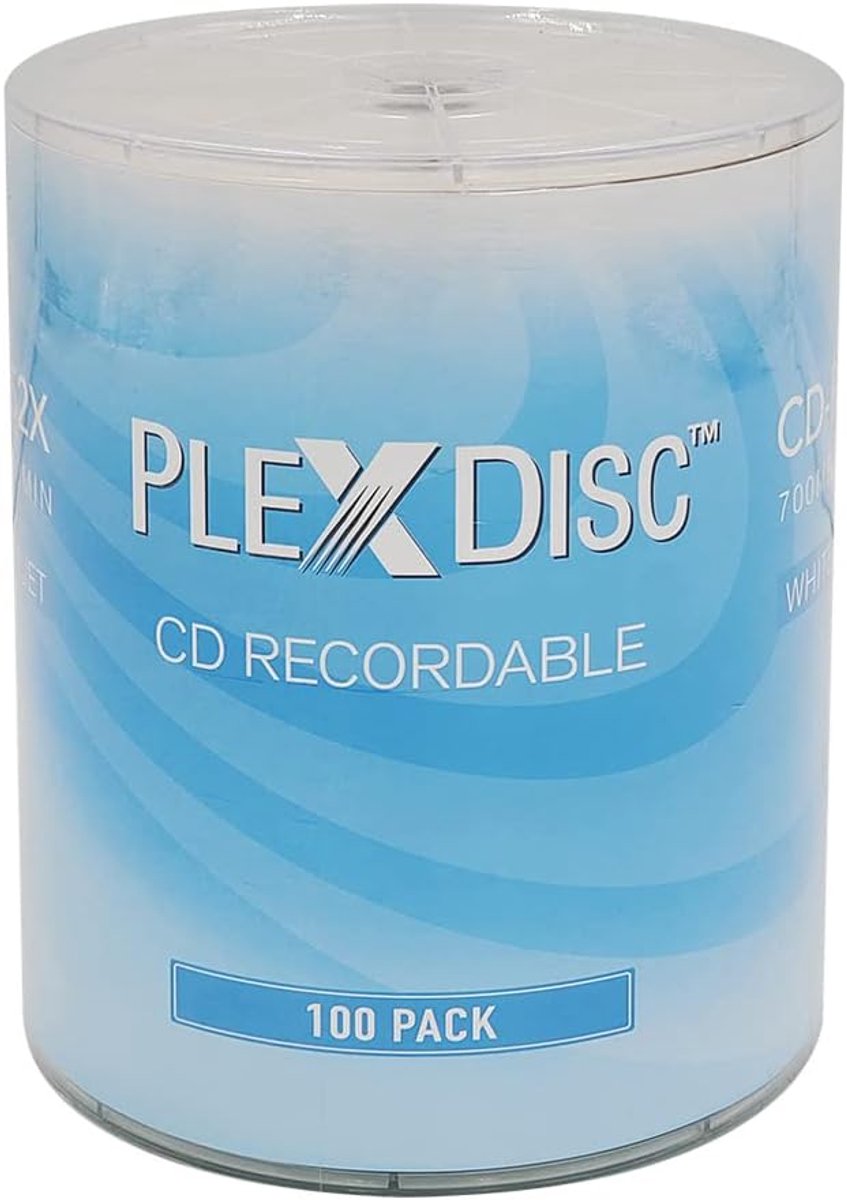 100x CD-R Speler Opname Media 700MB 52X Hub Printable Inkjet - Wit Opslag Data en Audio