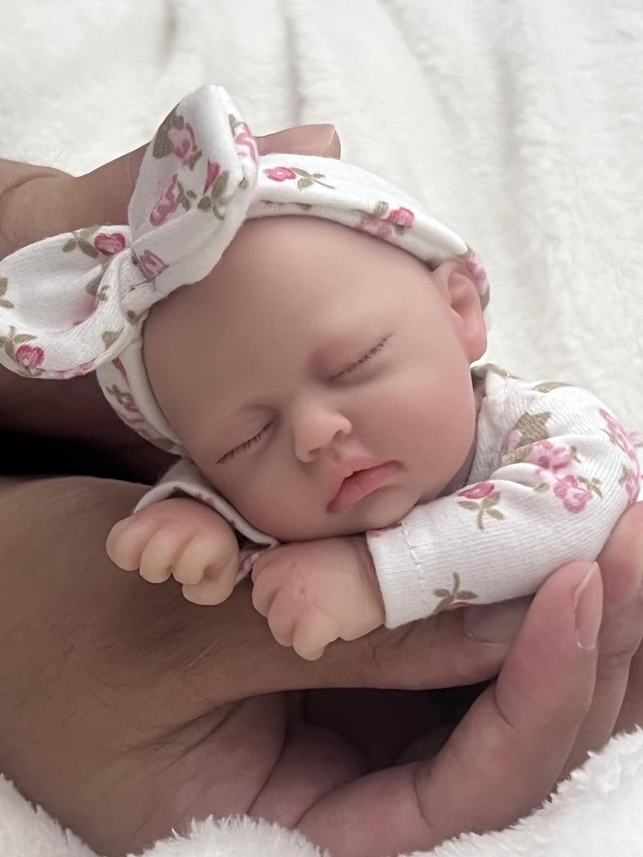 Realistische Mini Reborn Pop Meisje 18 cm - Volledig Siliconen Babypop met Accessoires — cadeau in Spellen & Speelgoed - foto 5