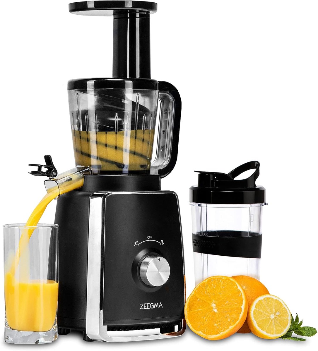 Slowjuicer met Brede Invoer en 3 Zeven voor Maximale Voedingsstoffen