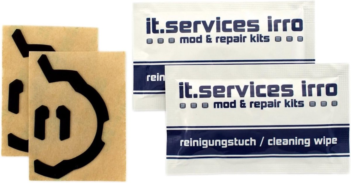 2 Sets Muisglijders Vervangend voor Kone+ / Kone Max / Kone XTD, Inclusief Reinigingsdoekjes