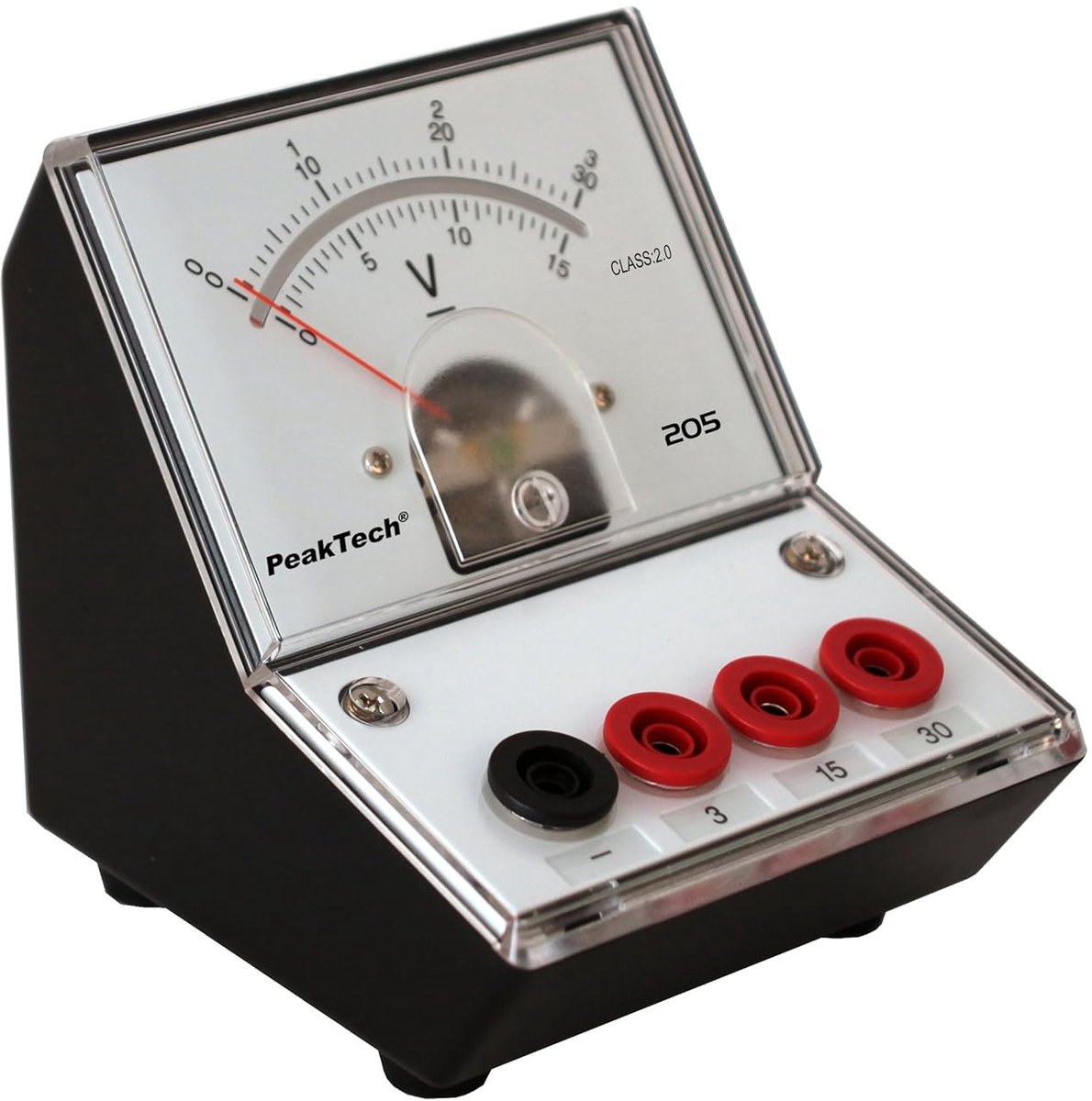 Analoge Spanningsmeter DC met Spiegelaflezing - 0-3V/15V/30V Meetbereik