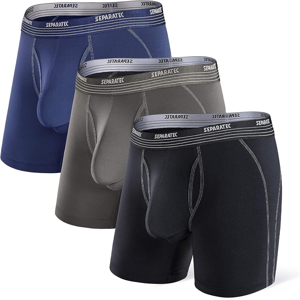 Boxershorts Heren - Ondergoed Heren - Dagelijks Comfort - Dubbele Ondersteuning Zakjes - 4 Pack