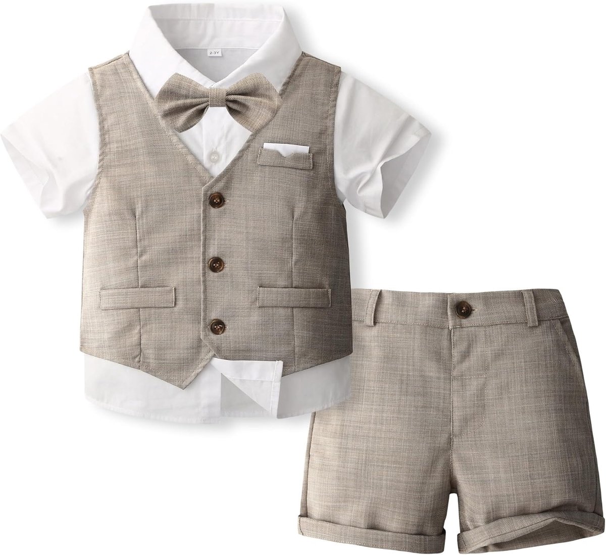 4-delige Zomer Set voor Baby Jongen: Chique Outfit voor Bruiloft, Feest of Doop