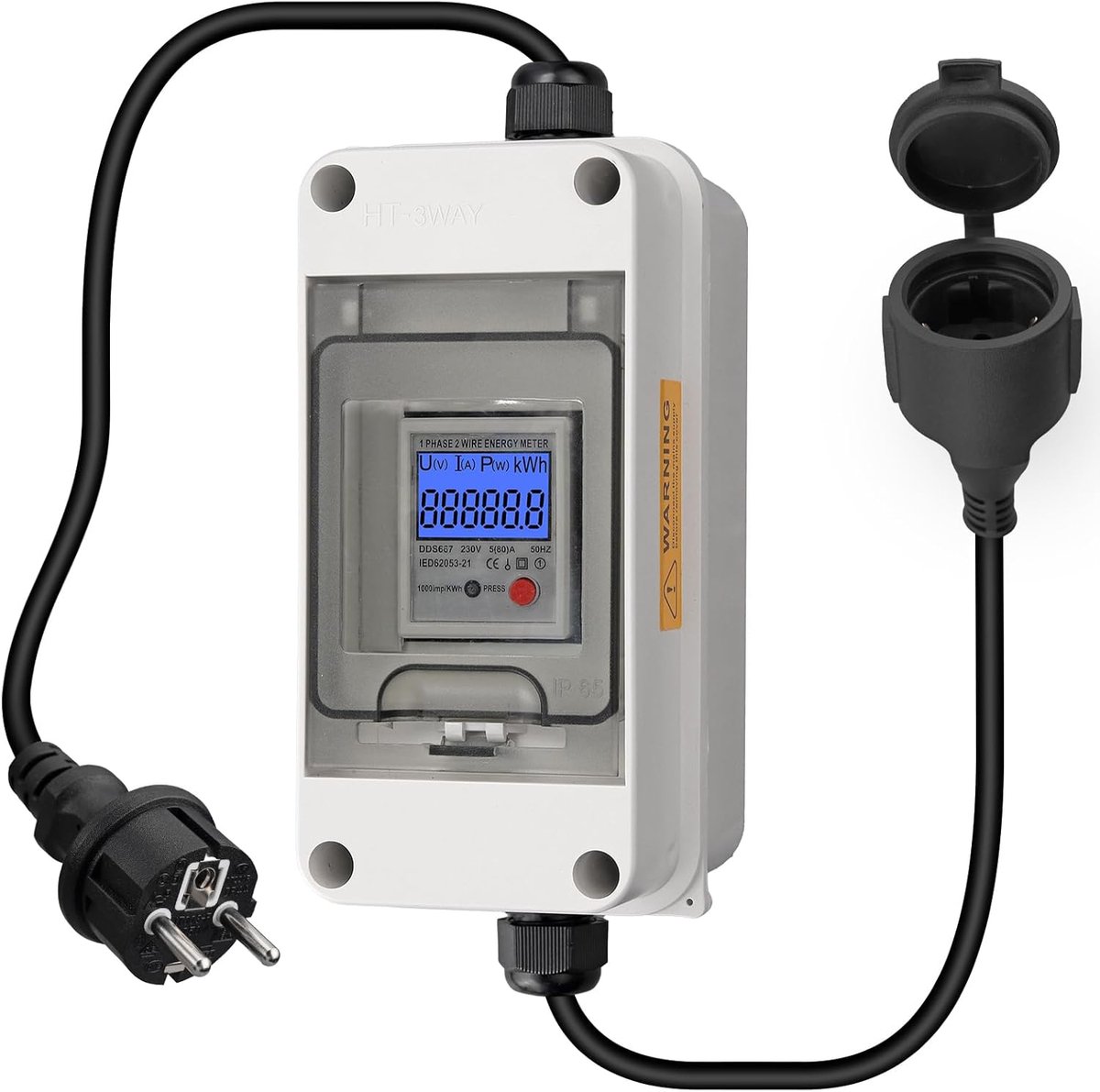 Digitale Elektriciteitsmeter met Geheugen en Resetteller - Realtime Stroomverbruik Meten