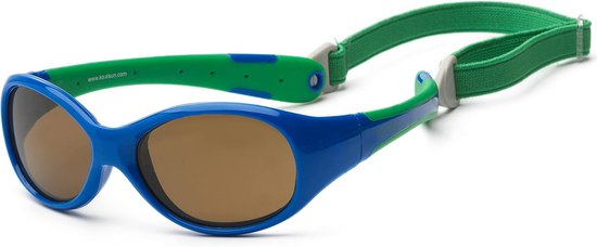 Flexibele Kinderzonnebril Unisex - UV400 Bescherming - Blauw Groen van Merkloos — afbeelding 4