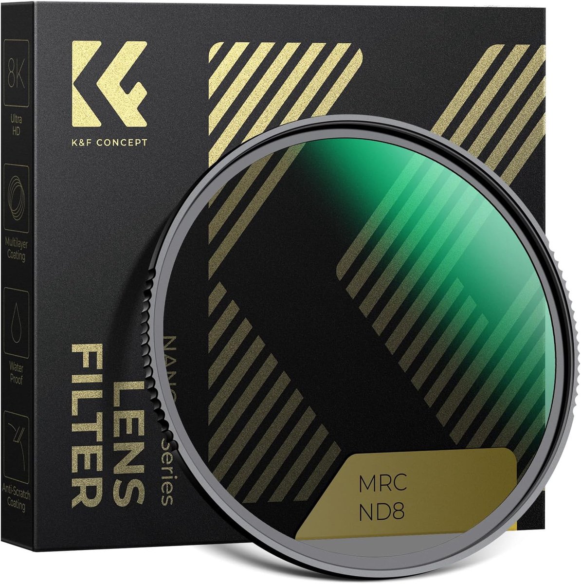 ND Lensfilter - Grijsfilter Camera - Landschapsfotografie Video - 3 Stops Lichtreductie - 52 mm - Mat Zwart