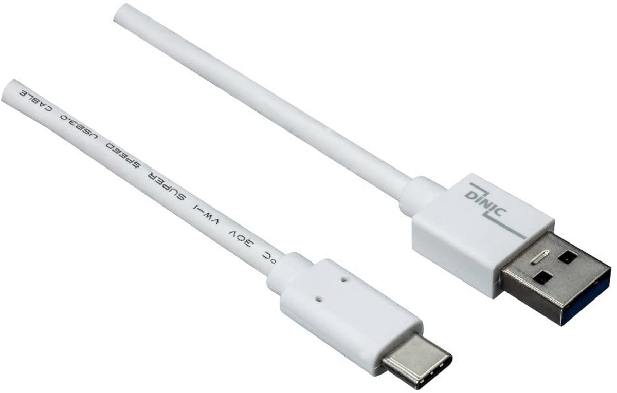 USB C Kabel - Oplaadkabel Datakabel - Apparaten Koppelen - Snelle Dataoverdracht - 2 Meter - Wit