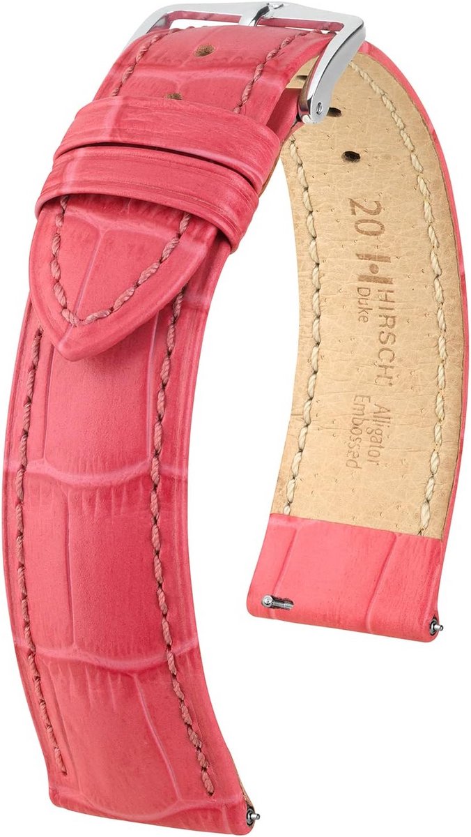 Horlogeband Leer - Italiaans Kalfsleer - Tijdloos Accessoire - Alligator Reliëf - Meerdere Kleuren