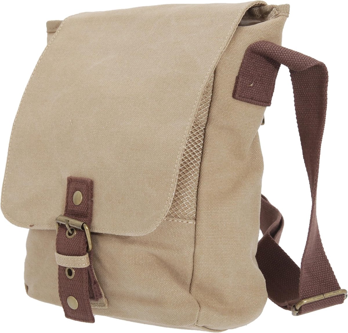 Reporter Tas - Schoudertas Tablet - Dagelijks Gebruik - Gevoerd Vak - 23x28x7 cm - Sahara