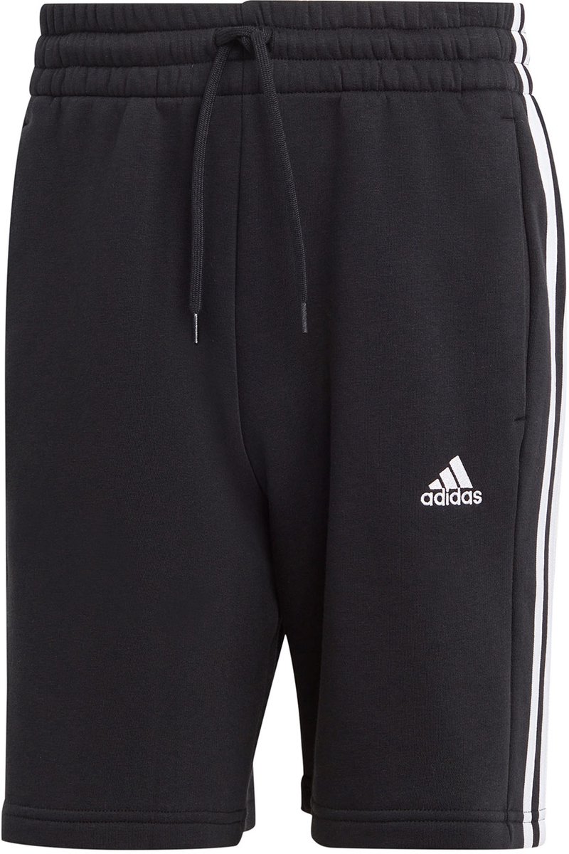 Adidas Essentials Fleece 3-Stripes Heren Short Zwart - Maat S