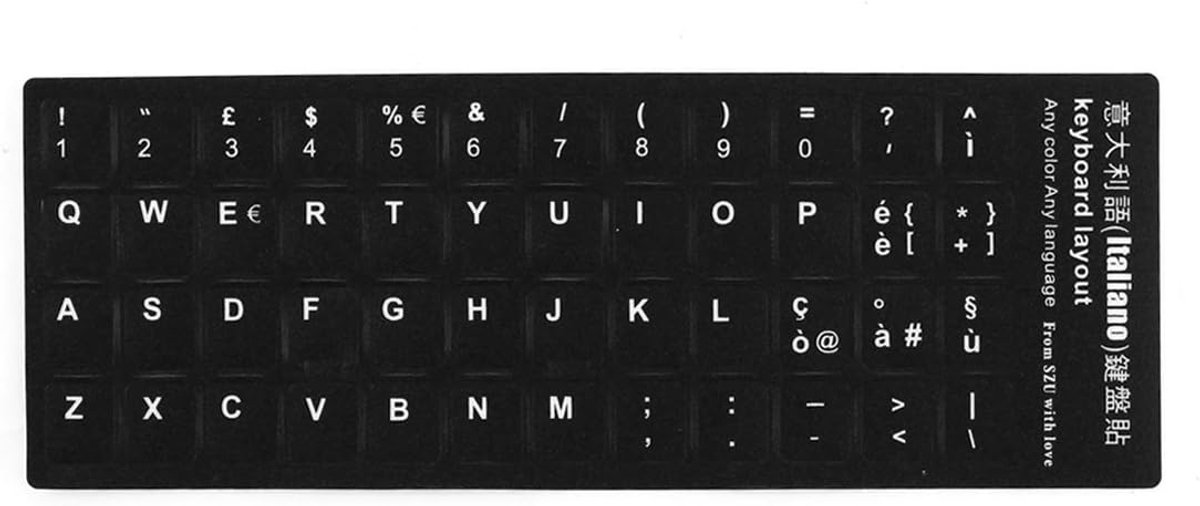 Universele Toetsenbord Stickers Grote Letters Zwart
