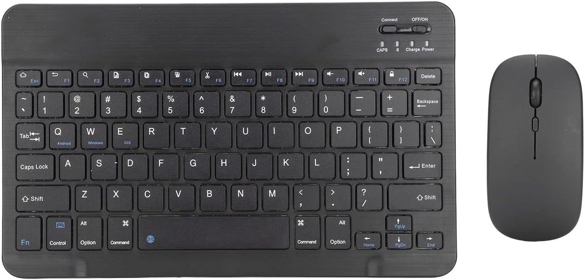 Draadloos Toetsenbord en Muis Set, Compact en Stil, Oplaadbaar, Werkt met PC en Tablet