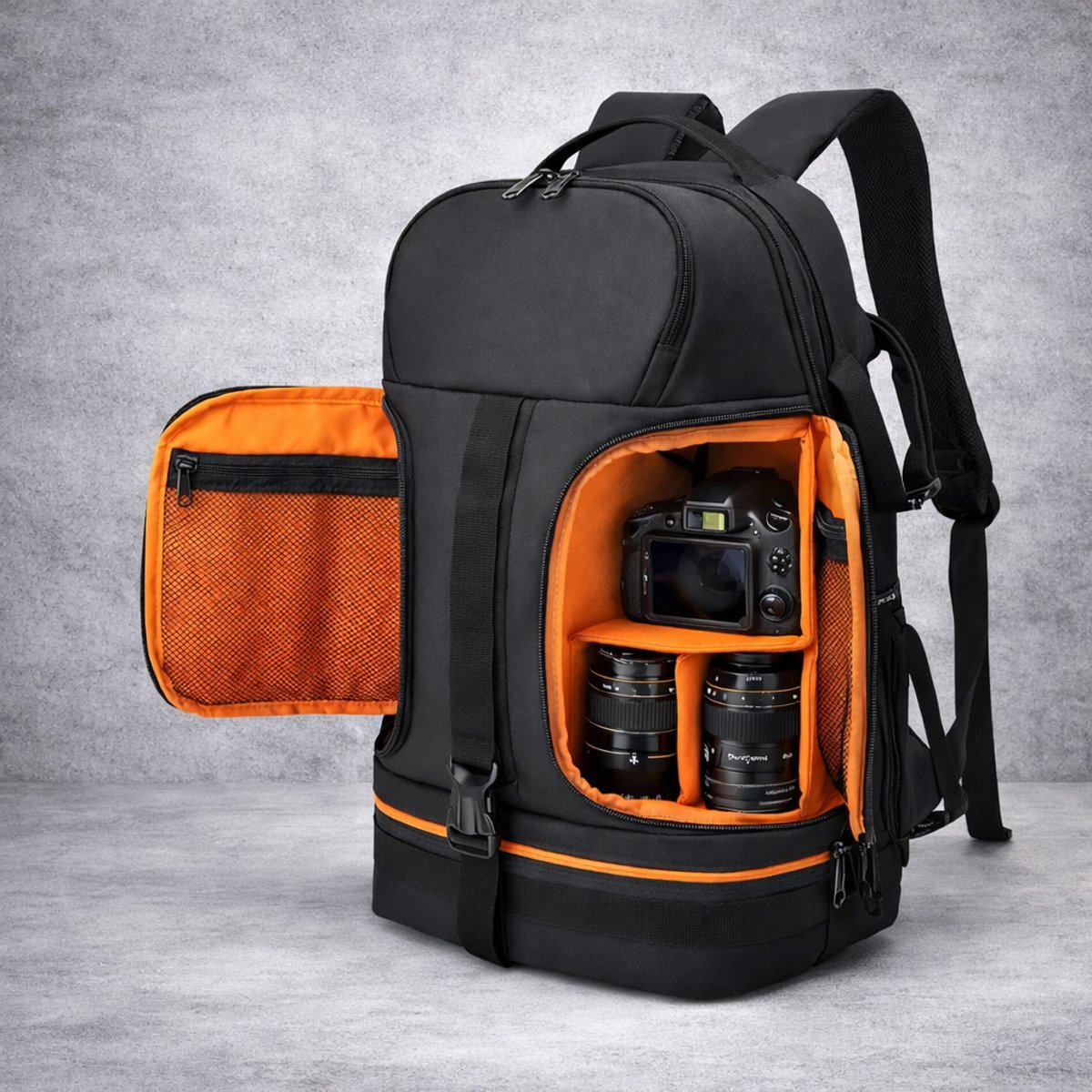 Camerarugzak - Fotografie Rugzak voor DSLR - Lens - Camera Backpack met Laptopvak 15.6 inch - Statiefhouder - Waterafstotend - Zwart