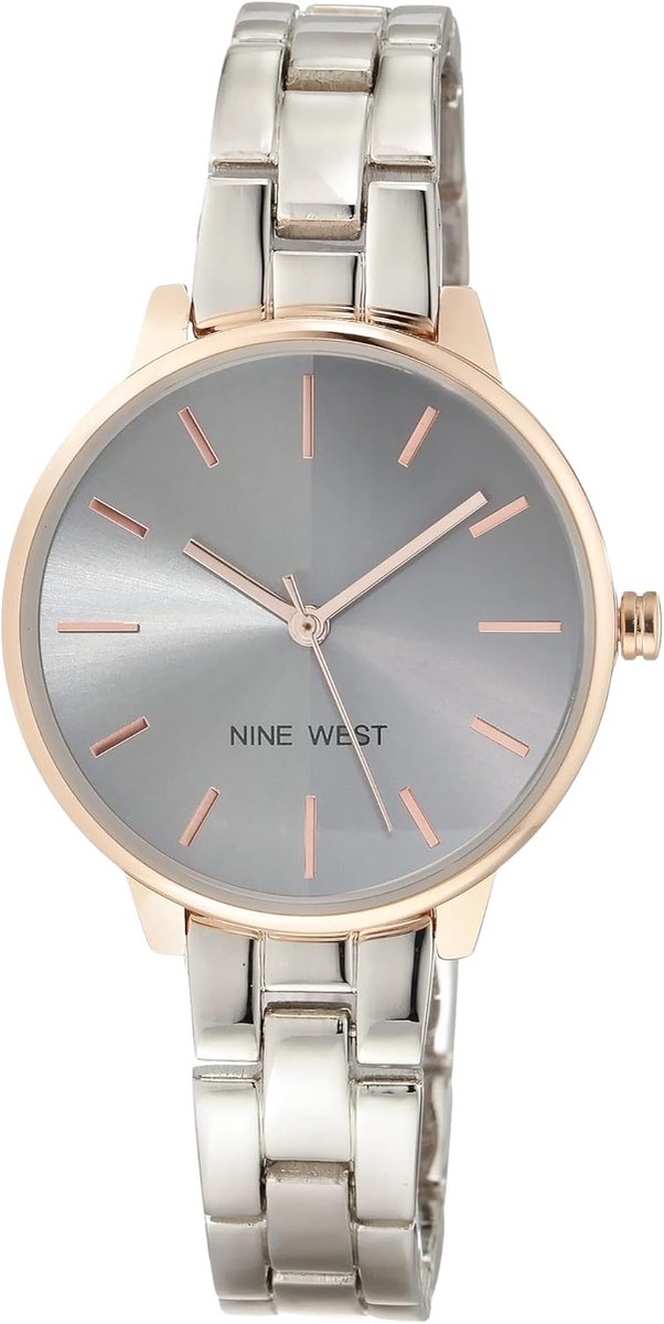 Dames Horloge Armband Zilver en Roségoud - Tweekleurig Sieraad voor Dames