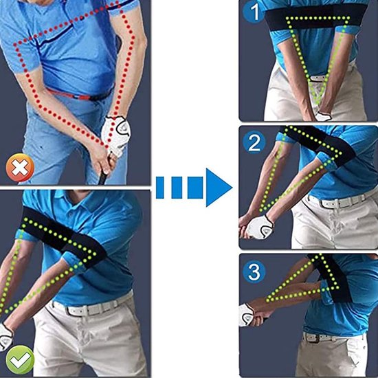 2 Stuks Golf Swing Trainer voor Houding Correctie en Verbeterde Techniek van Merkloos — afbeelding 5