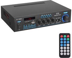 Bluetooth Stereo Audio Versterker 2.0 Kanaal 100W met FM Radio, USB, SD en Microfoon Ingangen