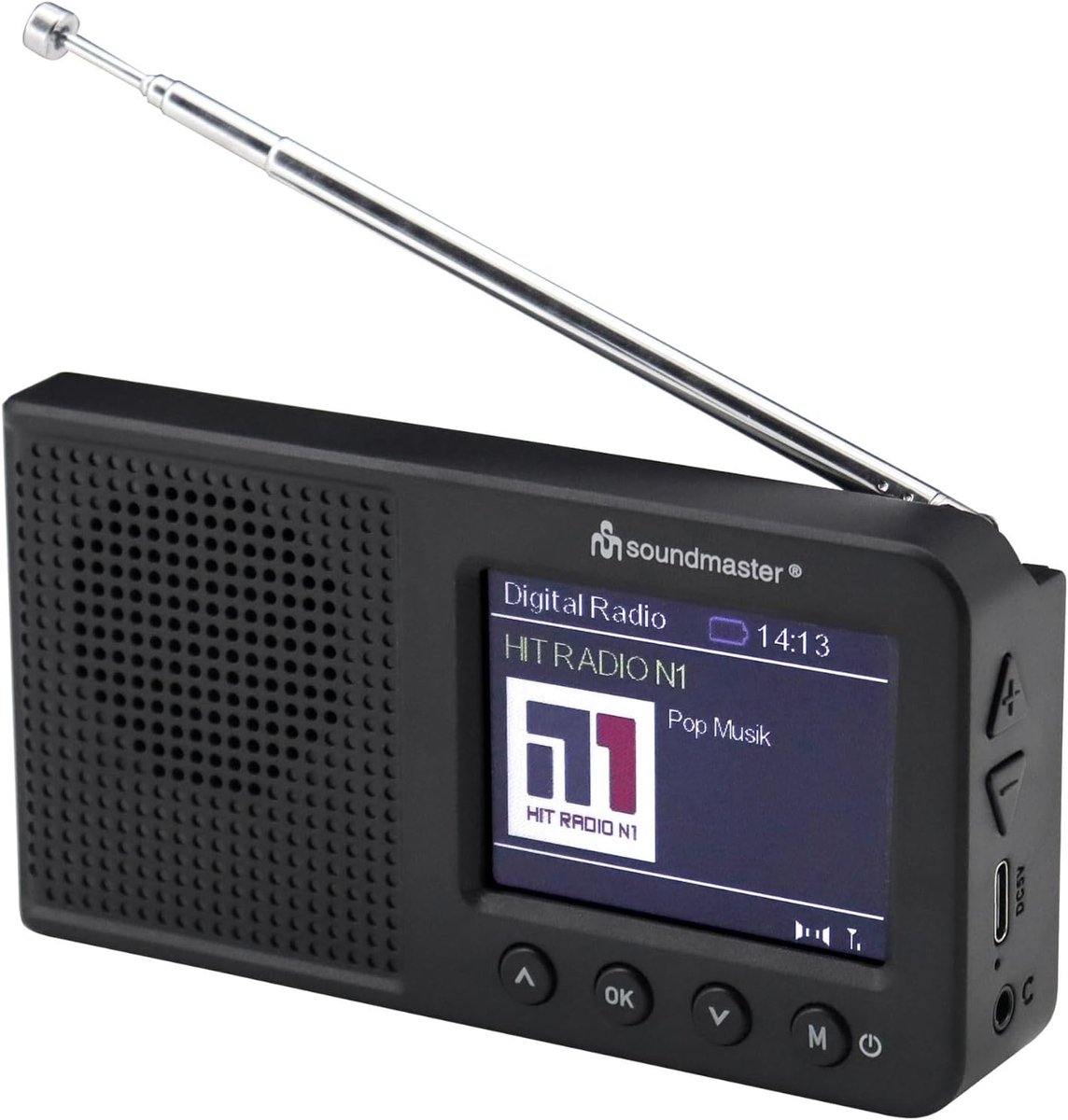 Draagbare Radio - Digitale Ontvanger - Muziek Streamen - Bluetooth Connectiviteit - Compact Formaat - Zwart