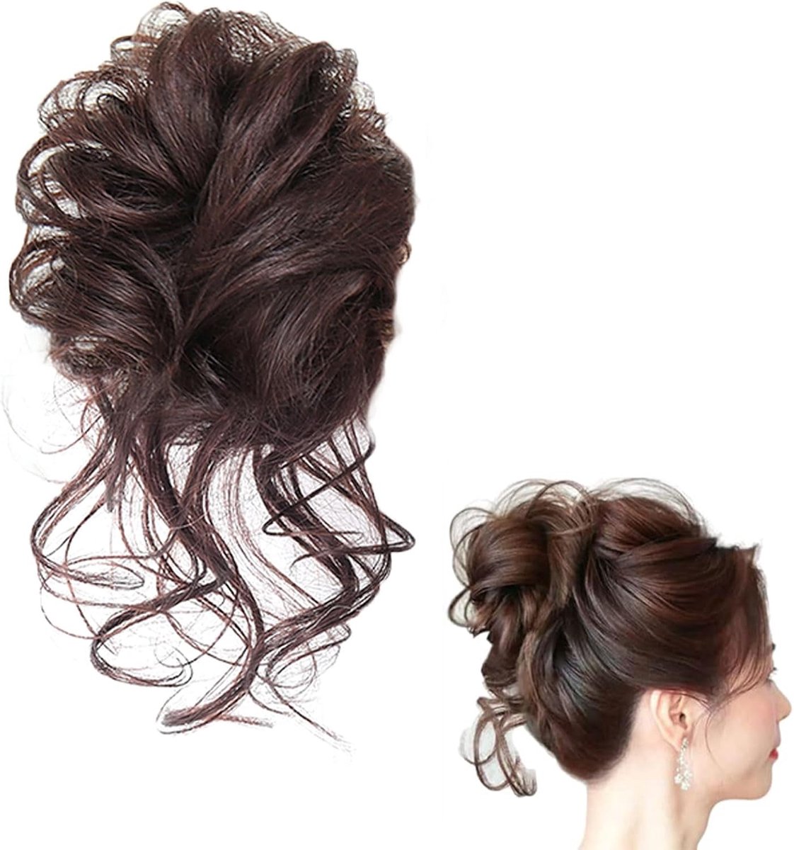Losse Rommelige Kapsel voor Vrouwen met Haarclip Set