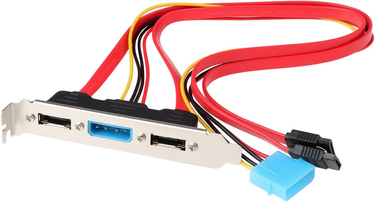 PCI Beugel Adapter - SATA naar eSATA - Externe HDD Aansluiting - Dubbele Poort Functionaliteit - Volledige Hoogte