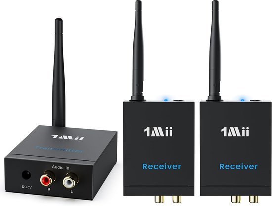2.4G Hifi Draadloze Audiotransceiver – Ondersteunt één Zender En Meerdere Ontvangers, Voor Stereogeluid, Met DIP-schakelaar Voor Zend/ontvangst