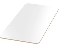 Multiplex Plaat - Werkblad Op Maat - Hobby Werkblad - Krasbestendig Melamine - 100x40 cm - Zijdemat Wit