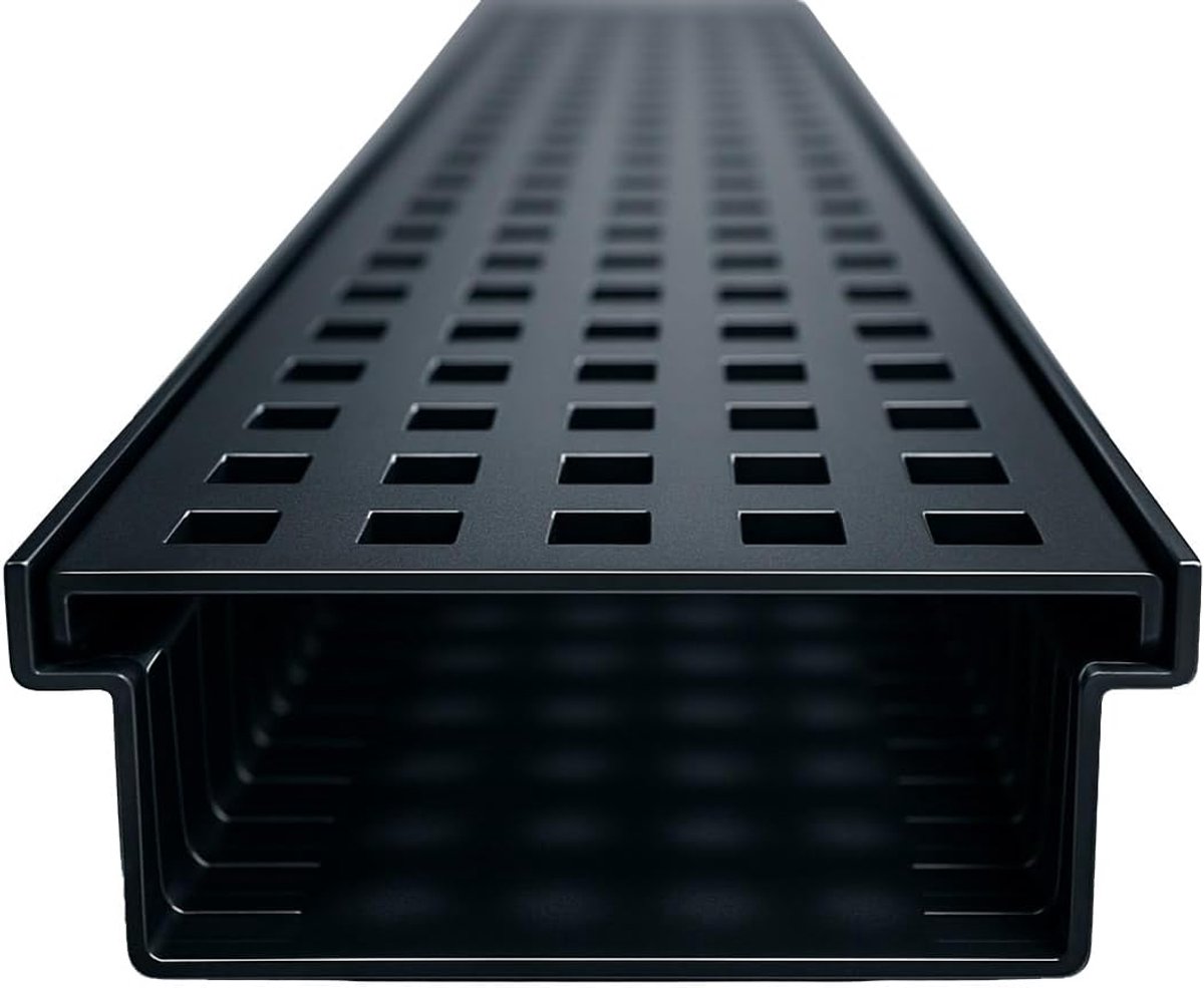 Drainagegoot 1 meter Antraciet RAL 7016 voor Gevel en Terras - 15 cm Breed