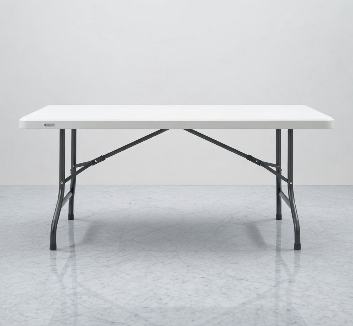 Luxe opklapbare eettafel 220 x 70 cm - Weerbestendig frame van kunststof en staal - Eettafel, feesttafel, buffettafel voor 10 personen - Geschikt voor binnen en buiten - Stevige opklapbare tafel me...