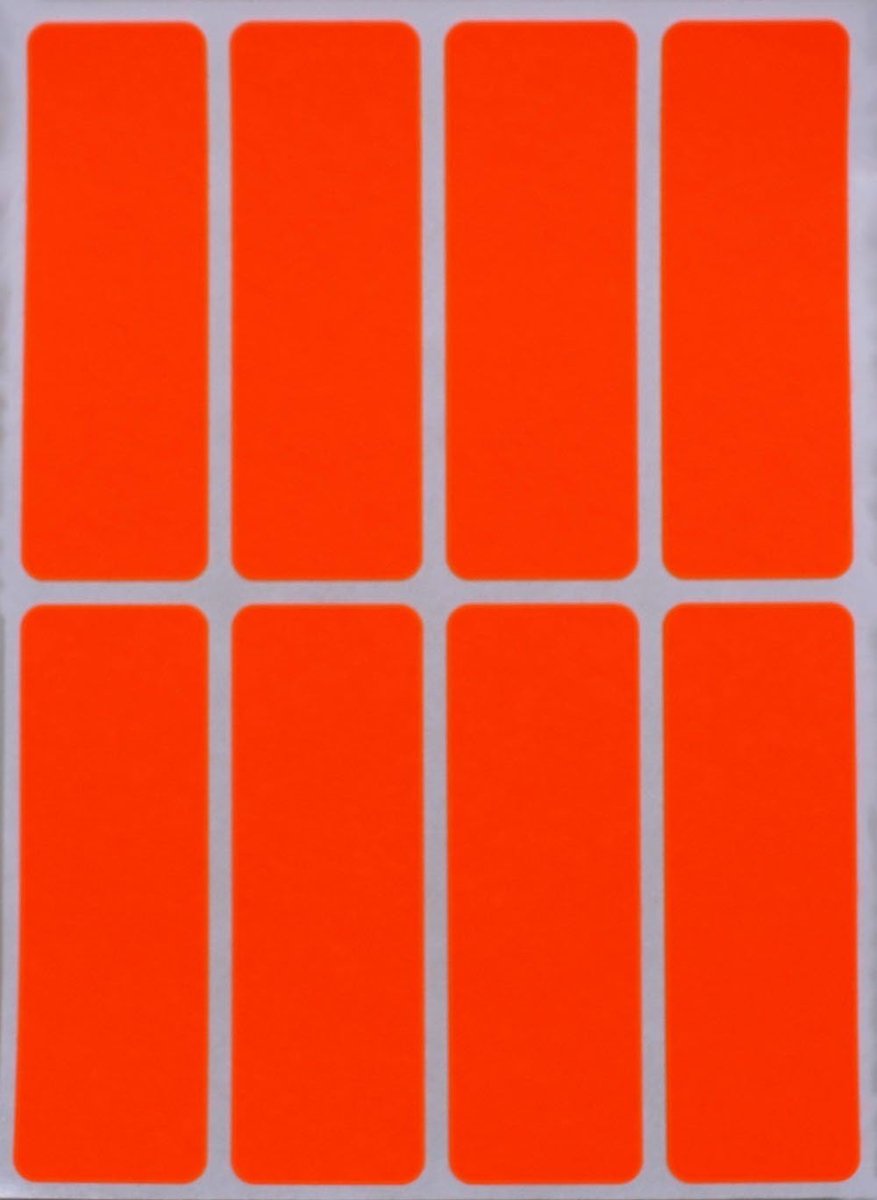 3x1 Kleurcode Etiketten 40 Vel Neon Rood - 76x25mm Stickers voor Organiseren