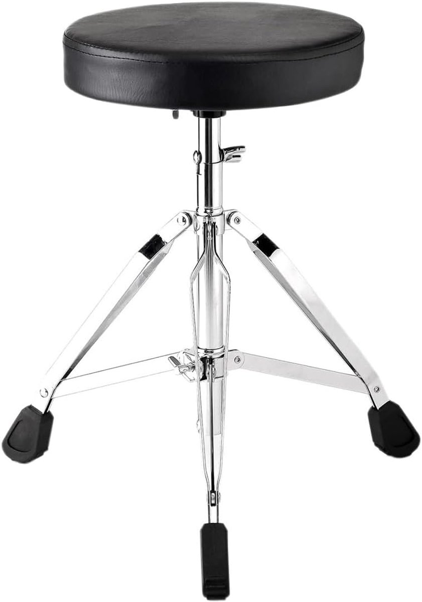 Verstelbare Drumkruk met Comfortabel Zitoppervlak - Zilveren Drumtroon