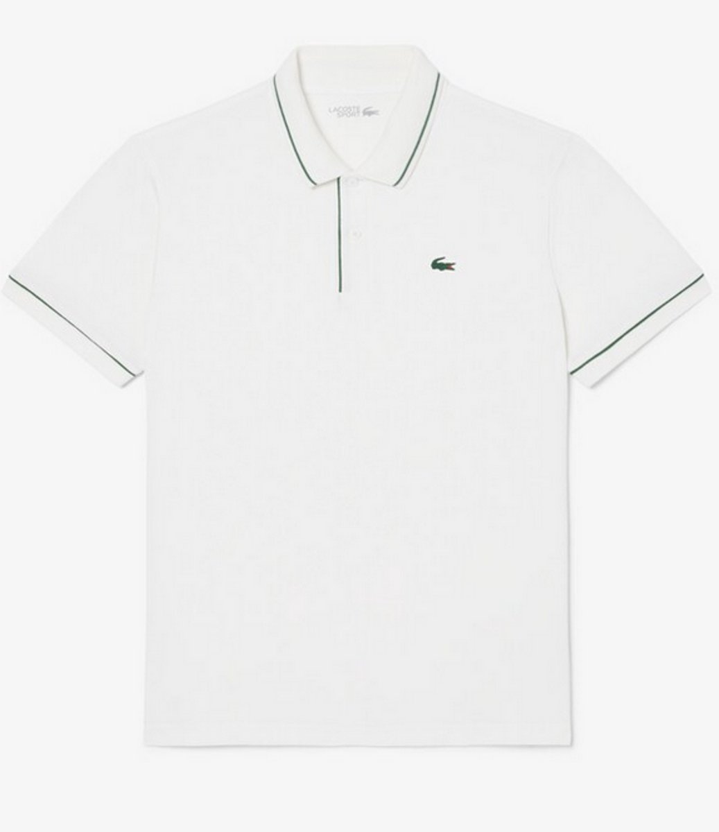 LACOSTE WARMTEREGELENDE MINI PIQUE GOLF POLO -4 Wit