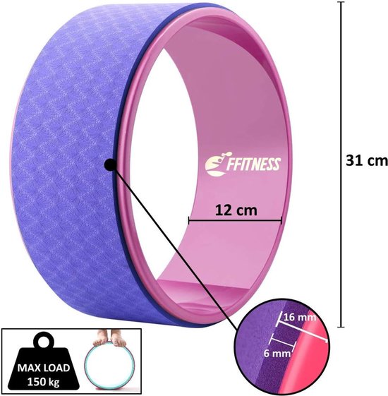 Fitness Wiel - Yoga Circle Wheel voor Pilates, Balanstraining en Stretching — afbeelding 3