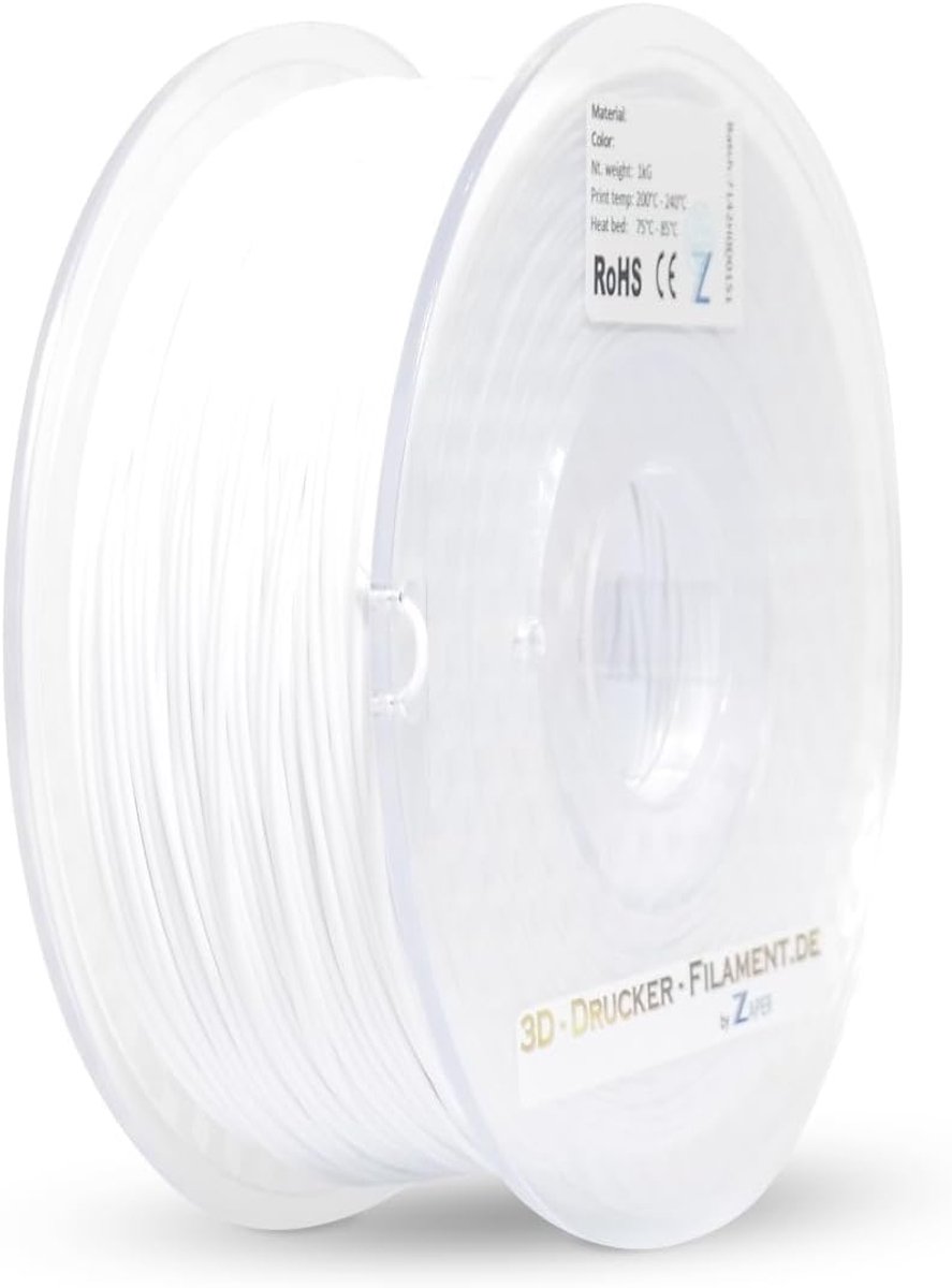 3D Printer Filament - PETG Draad - Modellen Printen - Gemaakt in Duitsland - 2.85mm 1kg - Wit