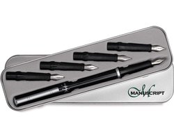 Kalligrafie Pen Set Klassiek Manuscript - 5 Delig Schrijfgerei