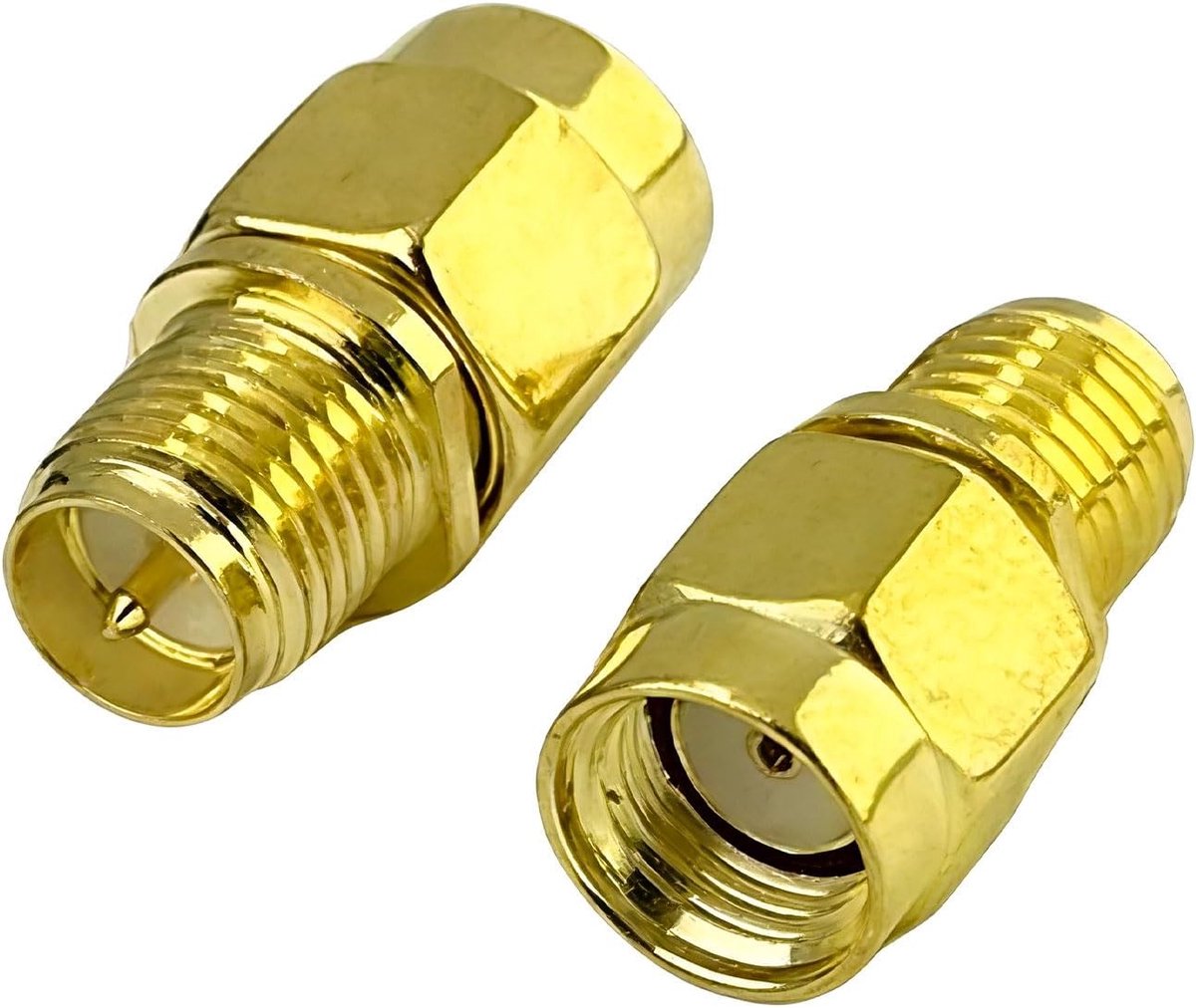 Adapter Set - Connectoren - Signaal Verbinding - Puur Koper Verguld - Rechte Connector - Goudkleurig