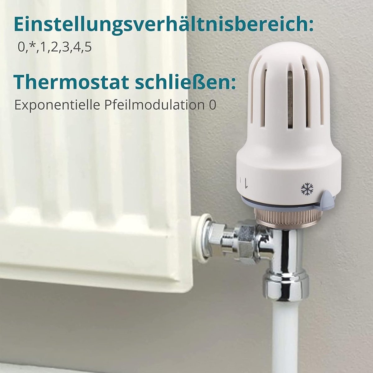 Thermostaatkop voor Radiator M30x1.5 - Automatische Temperatuurregeling voor Verwarming