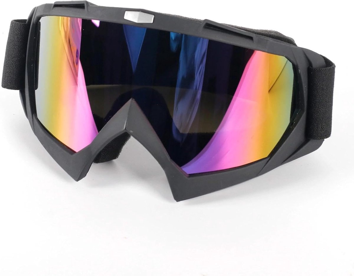 Sportbril Motorcross - Outdoor Bescherming - Veiligheid Rijden - UV Wind Zand - 19x13x9 cm - Zwart Frame