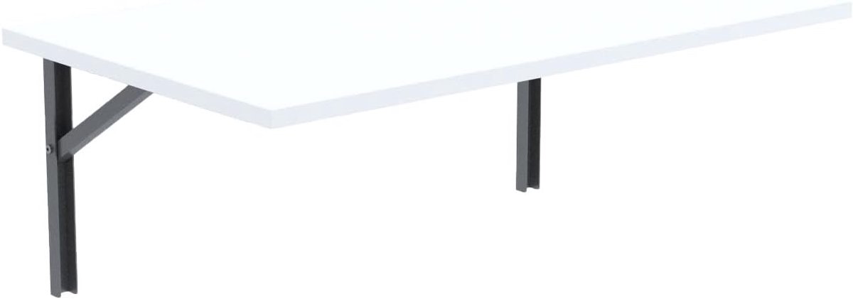 Ruimtebesparende Opklapbare Wandtafel Wit - Inklapbaar Bureau voor Keuken, Thuiskantoor of Woonkamer 120x60 cm
