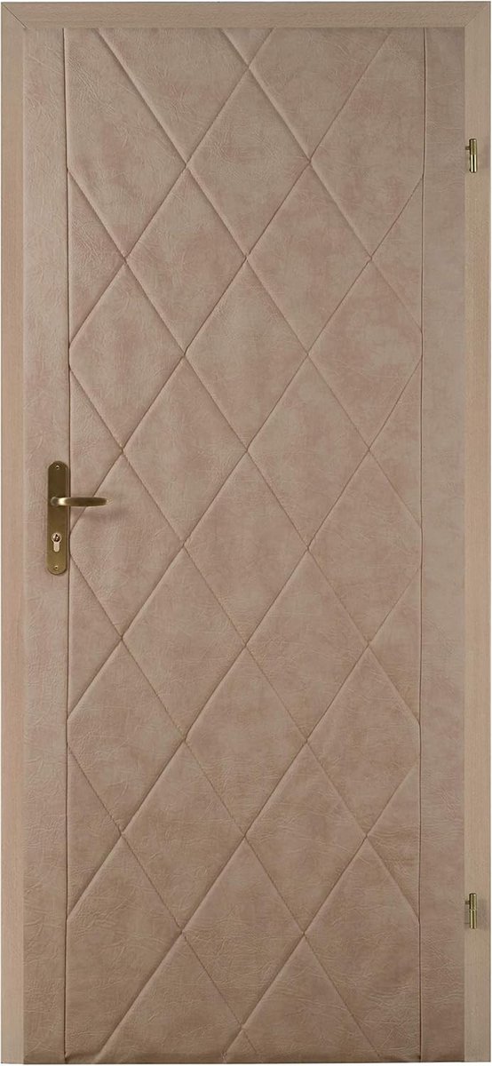 Zelfklevende Deurbekleding Klassiek Crèmebeige voor Warmte- en Geluidsisolatie Binnendeuren