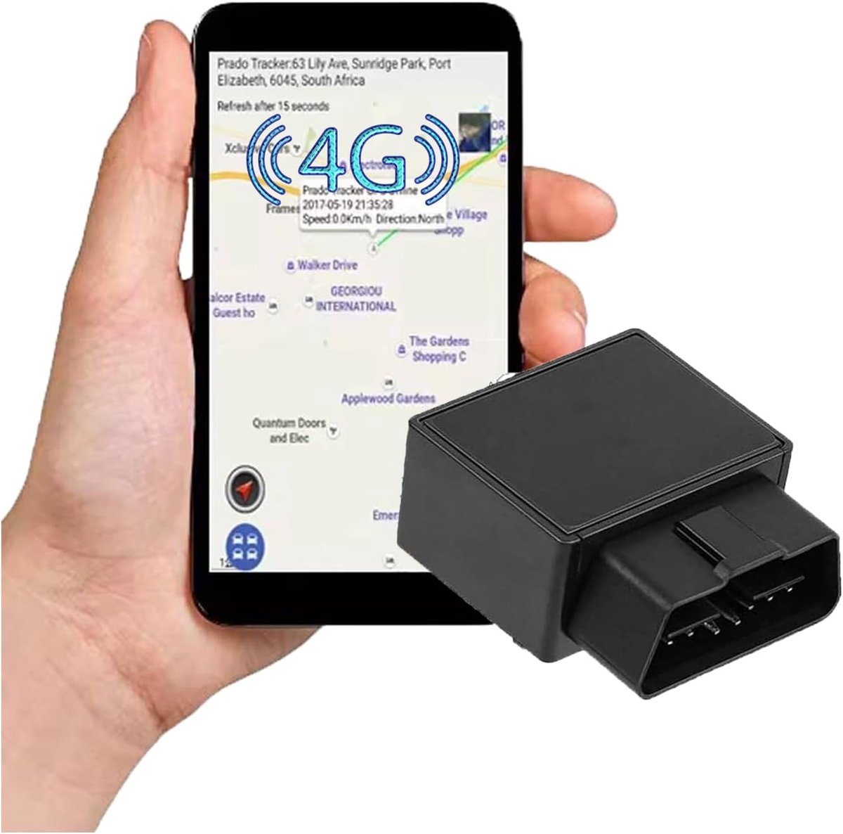 4G OBD2 GPS-tracker voor Auto met Real-time Tracking en Meerdere Alarmen