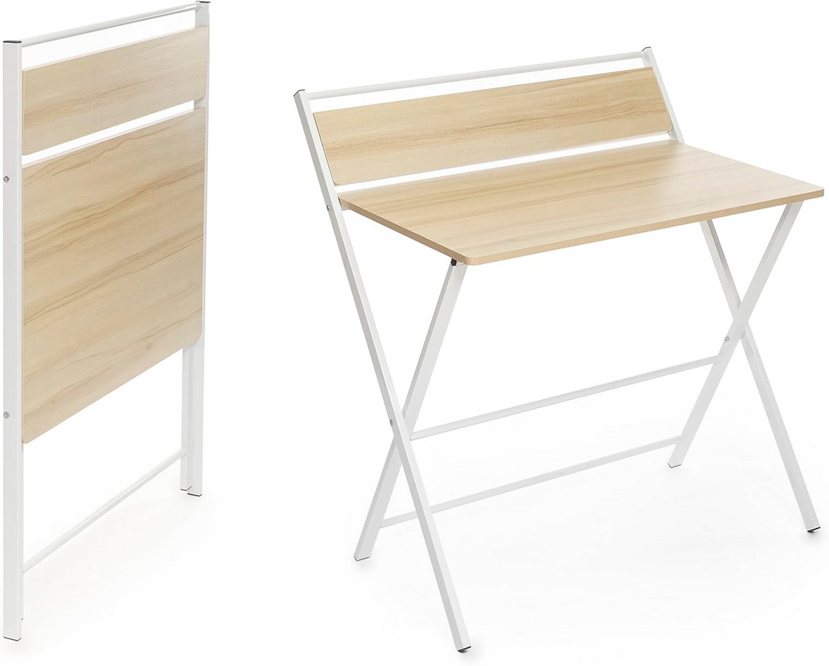 Opvouwbaar Bureau met Plank voor Thuiskantoor en Studiekamer