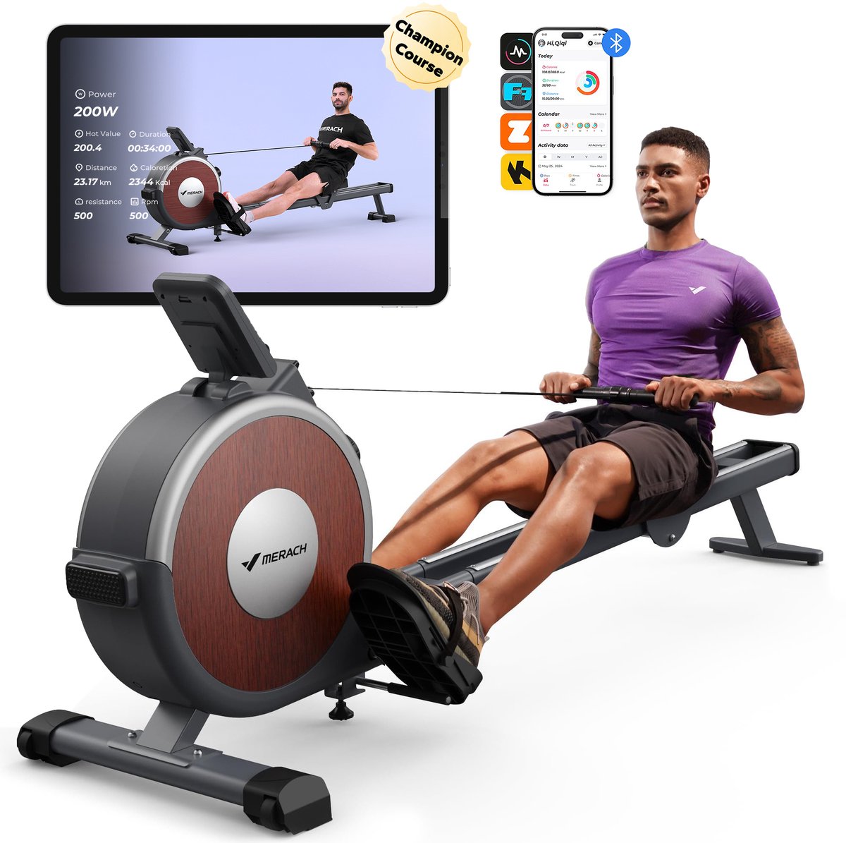 MERACH Magnetische roeimachine met bluetooth - 16 - MERACH - €199,99