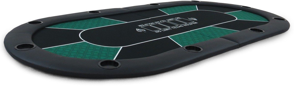 Pokertop Deluxe 213x103cm - Texas Hold'em Poker Top - Top voor Pokeren op Tafel - Incl. Draagtas