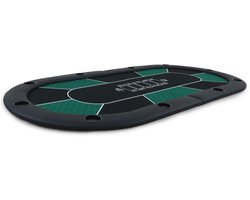 Pokertop Deluxe 213x103cm - Texas Hold'em Poker Top - Top voor Pokeren op Tafel - Incl. Draagtas