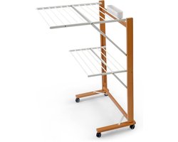 ARIT - Droogrek COLIBRI – Ruimtebesparend – 11 meter ophangdraad – Massief beuken - Made in Italy - Arredamenti italia