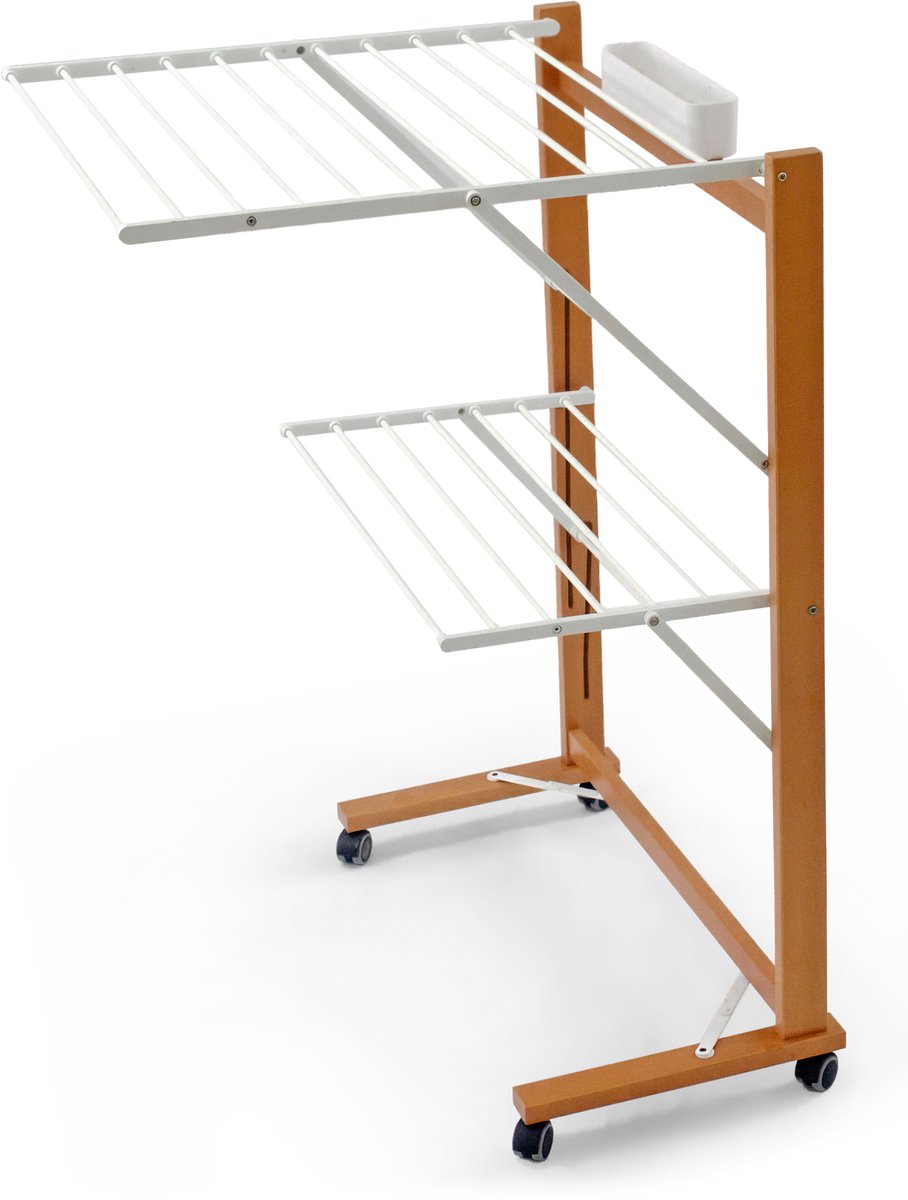 ARIT - Droogrek COLIBRI – Ruimtebesparend – 11 meter ophangdraad – Massief beuken - Made in Italy - Arredamenti italia