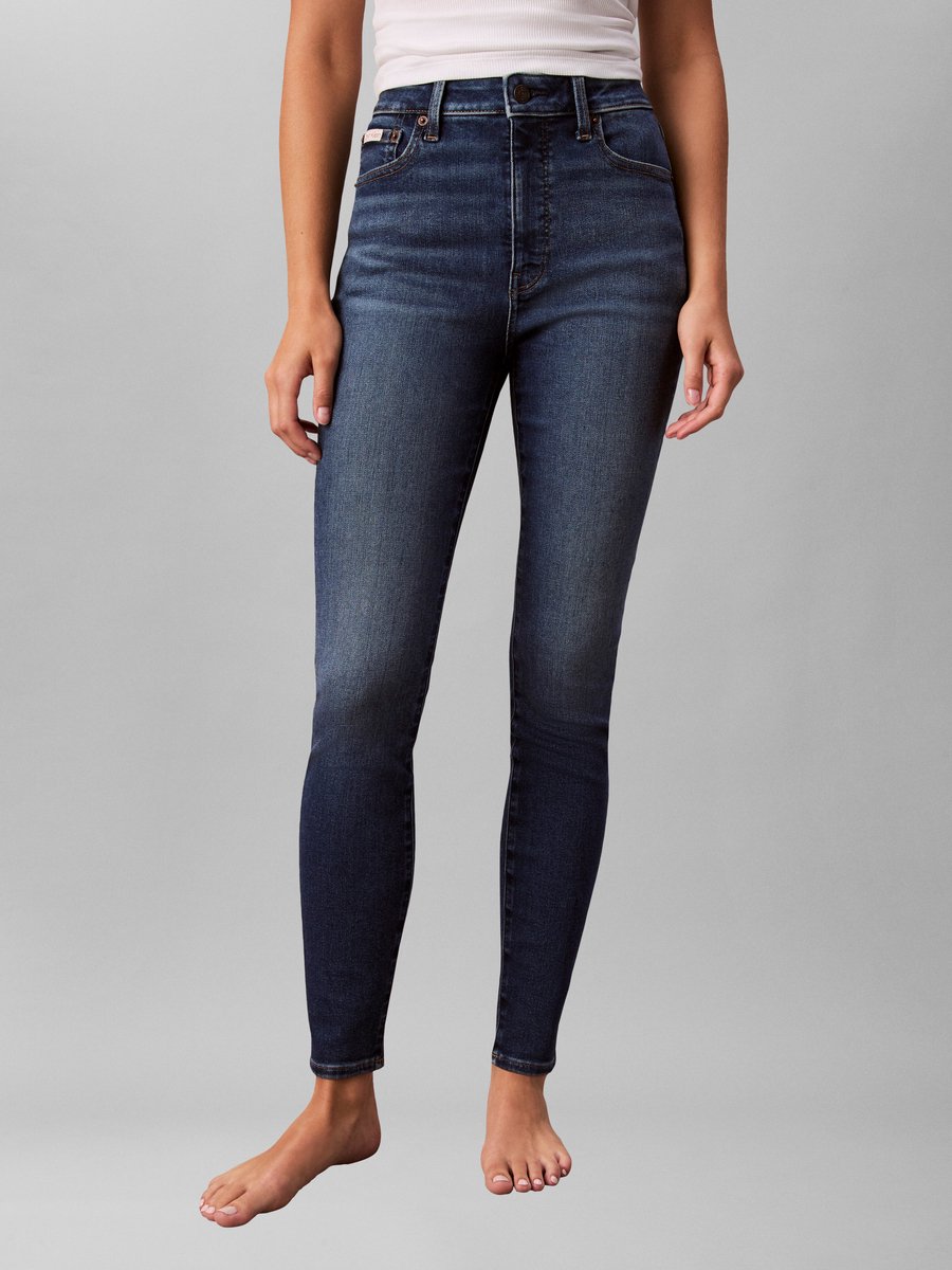 Calvin Klein Jeans HIGH RISE SKINNY MID Jeans Blauw
