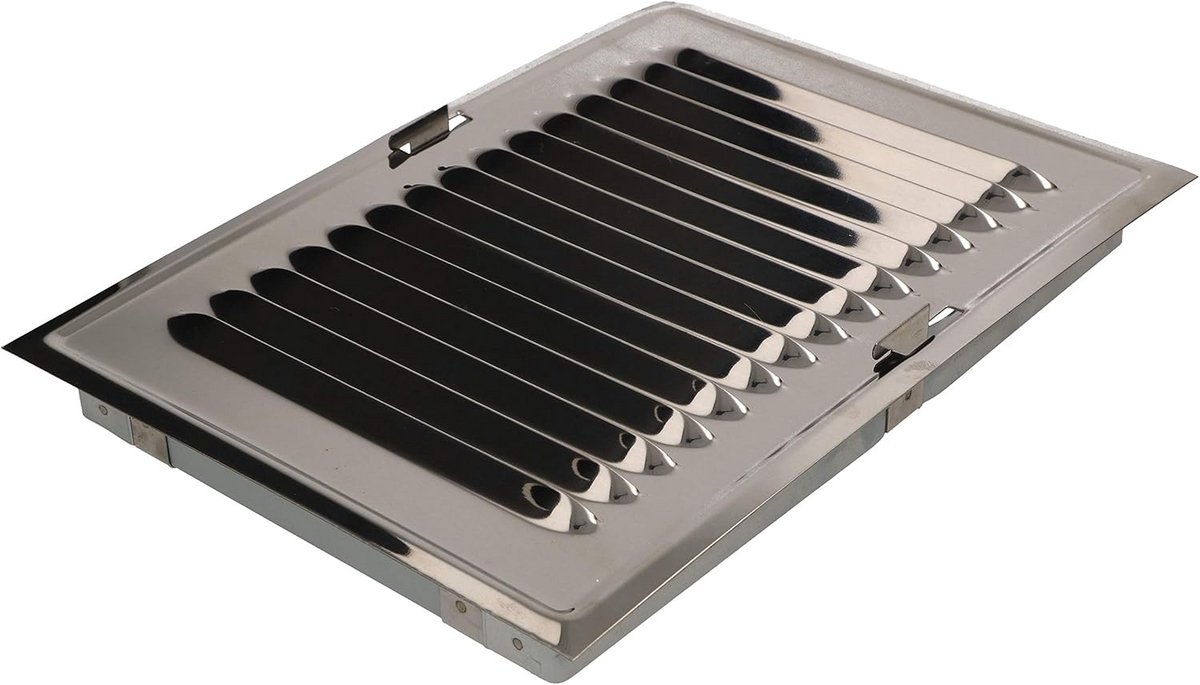 Roestvrij Stalen Ventilatierooster 14 x 21 cm met Insectennet - Ideaal voor Ventilatie