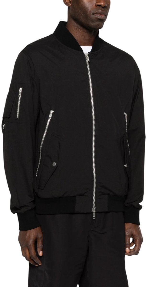 Moose Knuckles Heren Jas Zwart M16MB003/292 Courville Bomber Crinkle